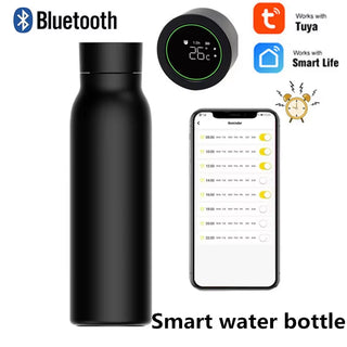 Tuya Bluetooth Smart Water Cup LCD Temperature Display Water Consumption Record Keep Warm Bottle Works with Tuya Smart Life APP