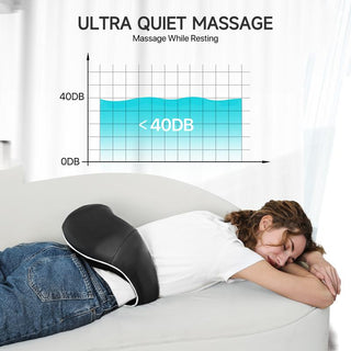 ALLJOY U-Shape Shiatsu Massage Pillow for Neck, Back, Shoulder, Foot, Leg, Heated, Relieve Muscle Pain, Perfect for Men, Women & Family Black Comfort Relaxation Gift