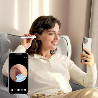 Ear Wax Removal Kit with Camera, Light, and 7 Ear Spoons - Rechargeable Ear Cleaner with Lithium Battery, Formaldehyde-Free, Metal, Plastic, and Silicone Construction - Safe and Easy Earwax Removal Tool for Home Use