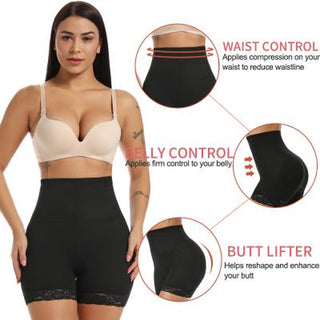 Shapewear Hip Enhancer Body Shaper Panty with Padded Pad Butt Lift Sexy Comfort Womenswear Breathable Seamless Cloth Underwear High Waist Stretchy Lady Thin Nylon Compression Panties Lingerie Basic Minimalist Shapewear Pant