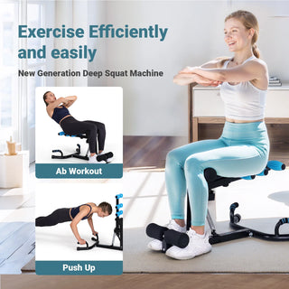 Adjustable Glutes Trainer & Deep Squat Machine - Core Leg Strengthener for Gym Workouts