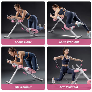 Ab Machine Adjustable Trainer Workout Foldable Knee Protection Abdominal Exercise Machine Core Ab Exercise System Trainer