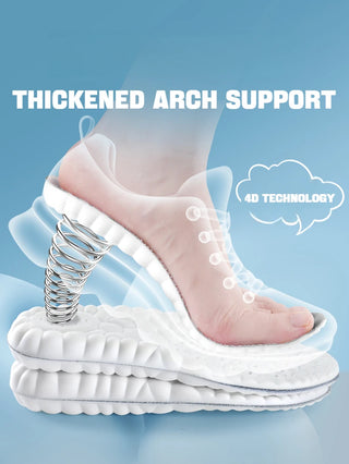 1Pair 4D Soft Plantar Fasciitis Insole Arch Support Orthopedic Inserts Shoes Insoles for Feet Sports Shock Absorption Shoe Pads